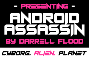 Android Assassins: A Bold Display Font for Sci-Fi Editorial Design