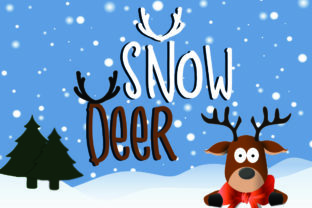 Snow Deer Font for Winter Campaigns